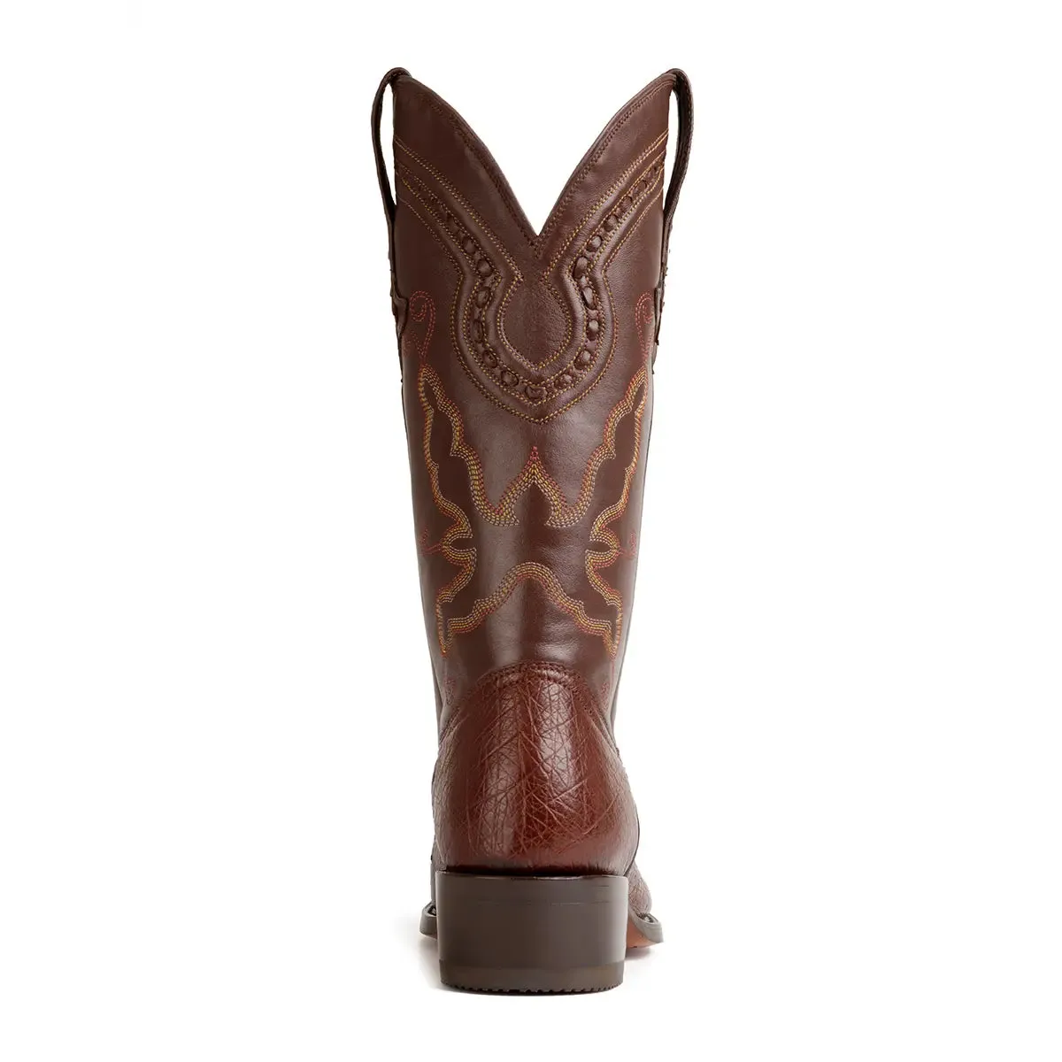 Travis Smooth Ostrich Classic Western Boots - Tobacco