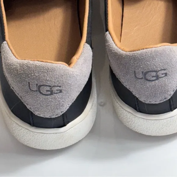 UGG Black CAS Slip-On Trainer Leather Upper with Suede Paneling EVA Cushioning 8