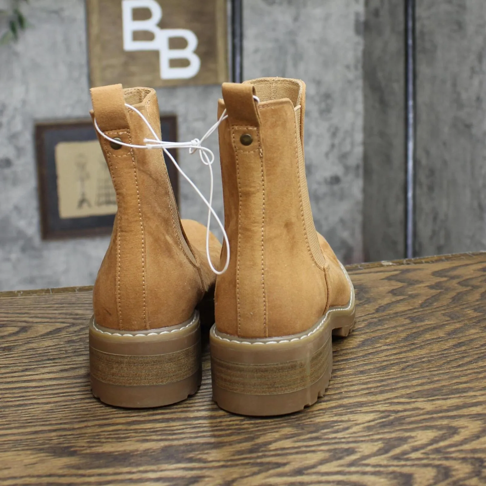Universal Thread Womens Pull On Ankle Booties Boots 166a9e045206ee Tan Brown 6M