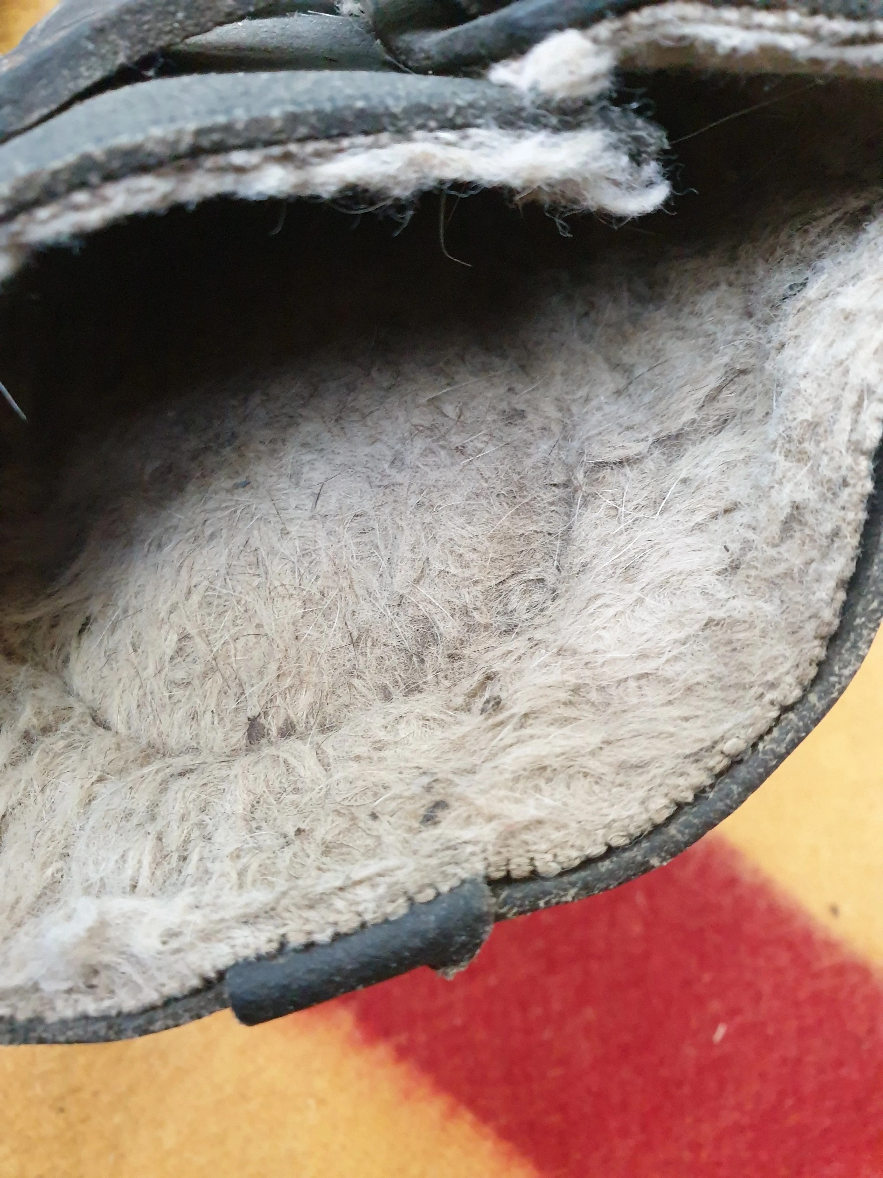 Used brown leather cob size brushing boots FREE POSTAGE☆