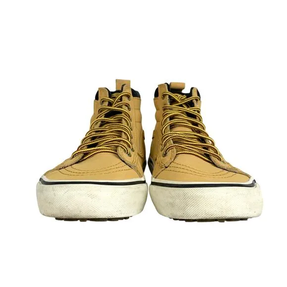 Vans Sk8-Hi MTE Sneaker Boots Honey Yellow Weather Resistant Leather 7.5 Men