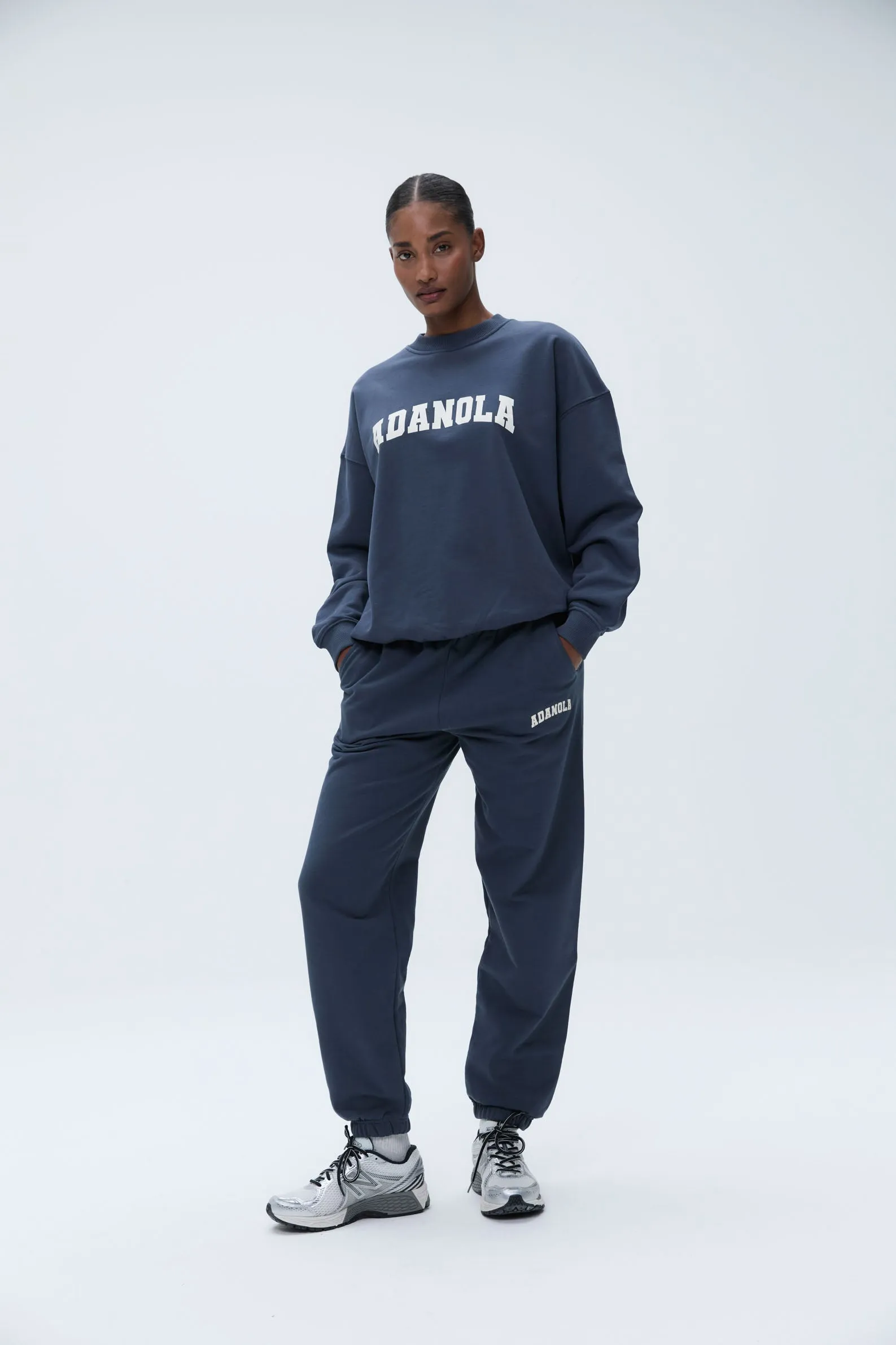 Varsity Oversized Sweatshirt - Washed Midnight Blue