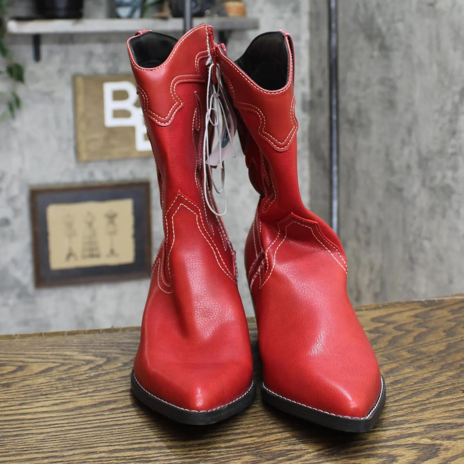 Wild Fable Women's Daytona Western Boots with Memory Foam Insole Red 9.5M