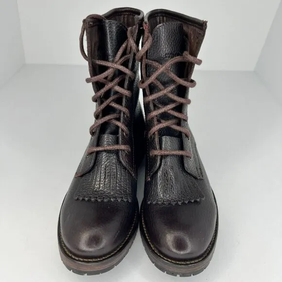 Wolverine Womens W40078 Rosie Kiltie Brown LaceUp Leather Size 5.5 Western Boots