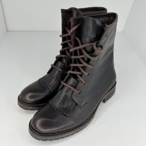 Wolverine Womens W40078 Rosie Kiltie Brown LaceUp Leather Size 5.5 Western Boots