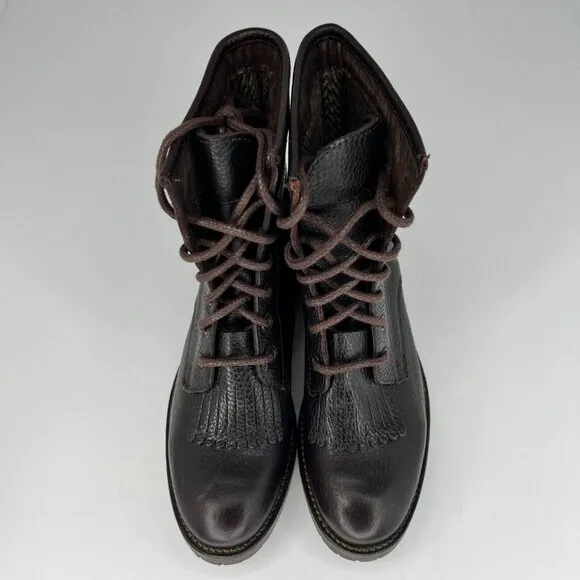 Wolverine Womens W40078 Rosie Kiltie Brown LaceUp Leather Size 5.5 Western Boots
