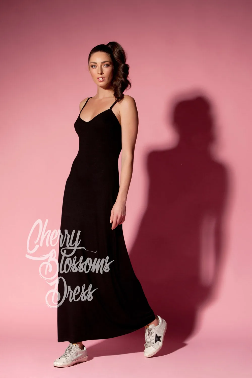 Women Black Dress, Slip Dress, Black Long Dress, Minimalist Clothing, Loose Dress, Black Maxi Dress, Oversize Dress, Plus Size Clothing