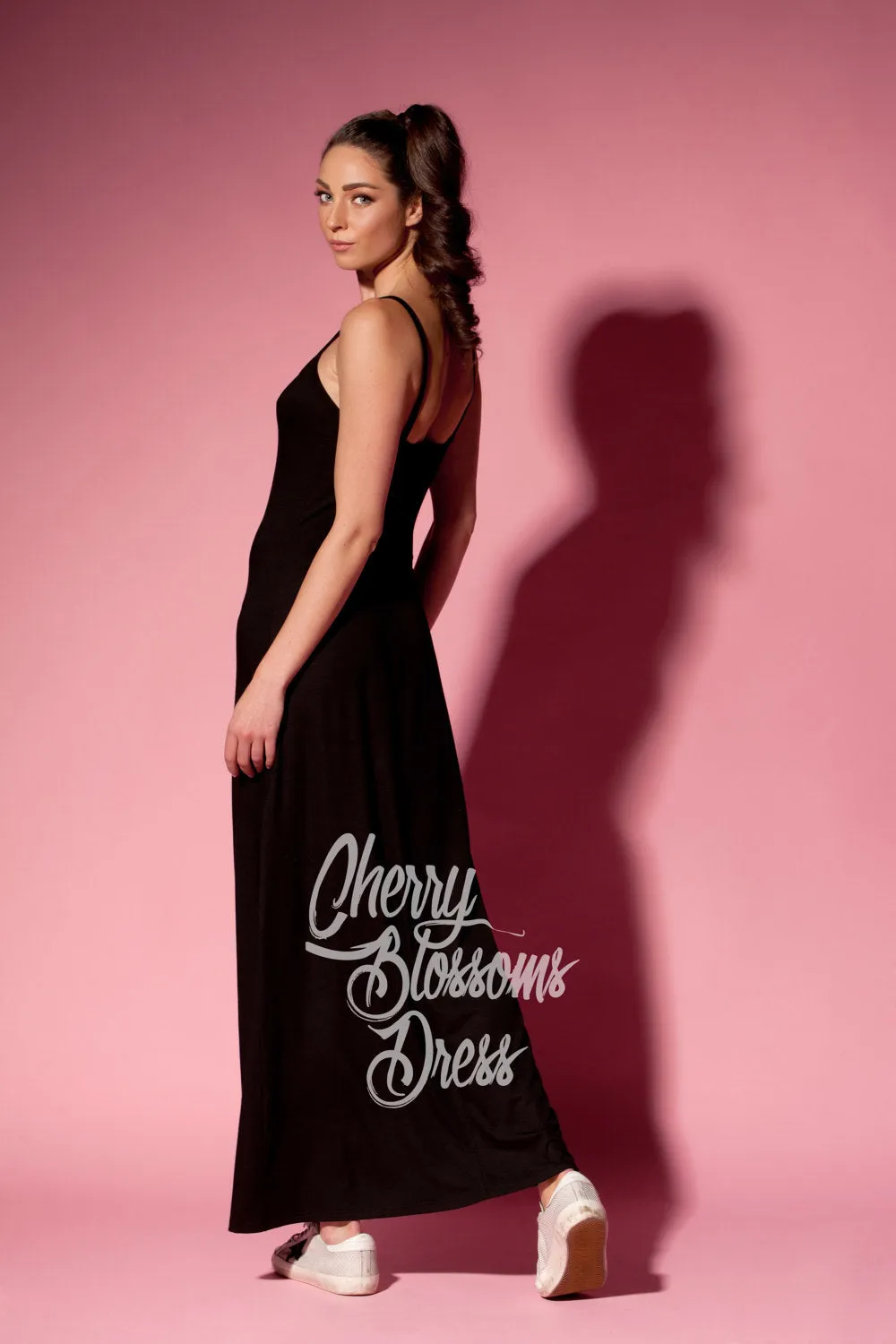 Women Black Dress, Slip Dress, Black Long Dress, Minimalist Clothing, Loose Dress, Black Maxi Dress, Oversize Dress, Plus Size Clothing