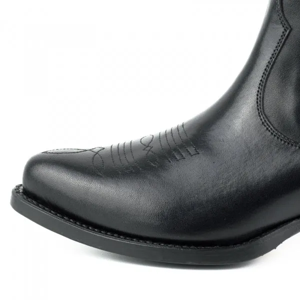 Women's Boots or Ankle Boots Handmade in Black Leather Urban 2487