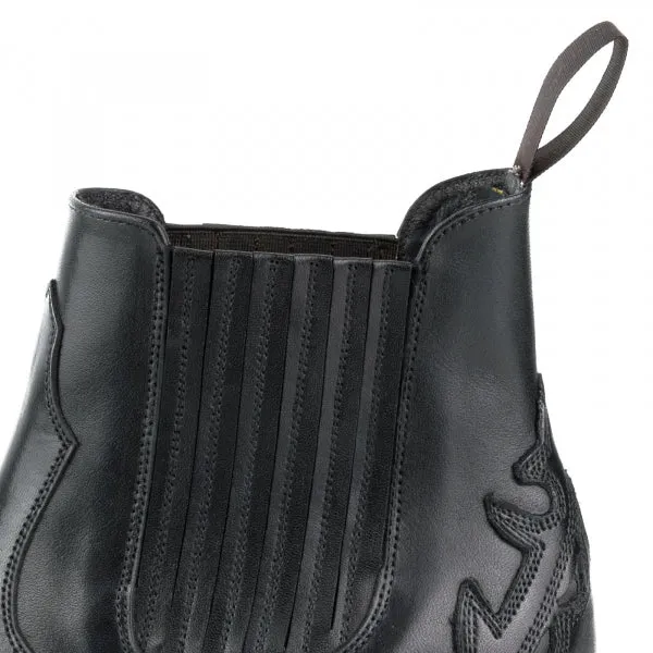 Women's Boots or Ankle Boots Handmade in Black Leather Urban 2487