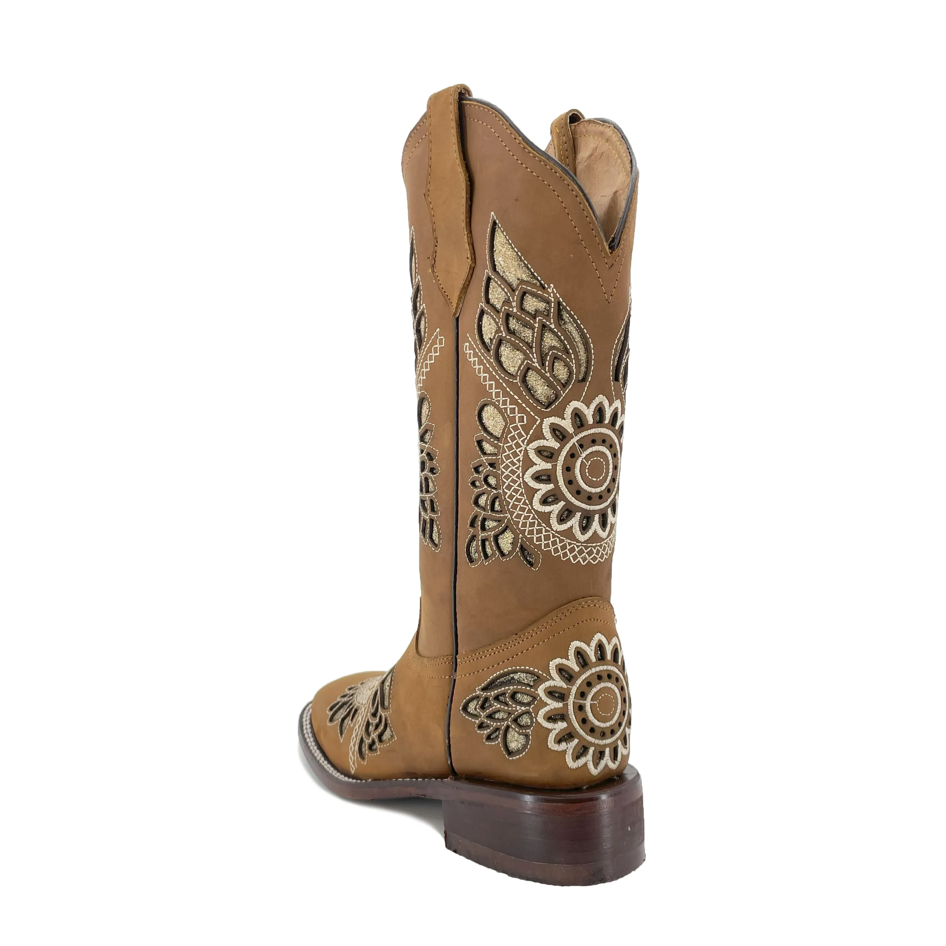 Women's Bulldog Glitter Boots - Sand Tan