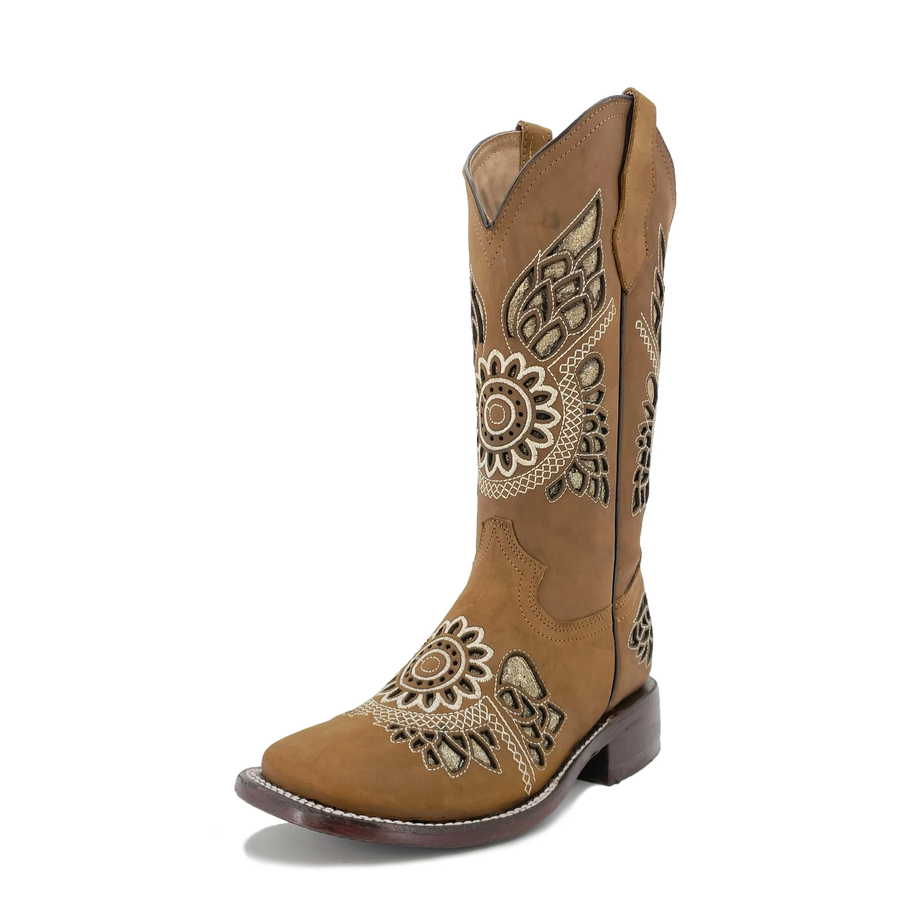 Women's Bulldog Glitter Boots - Sand Tan
