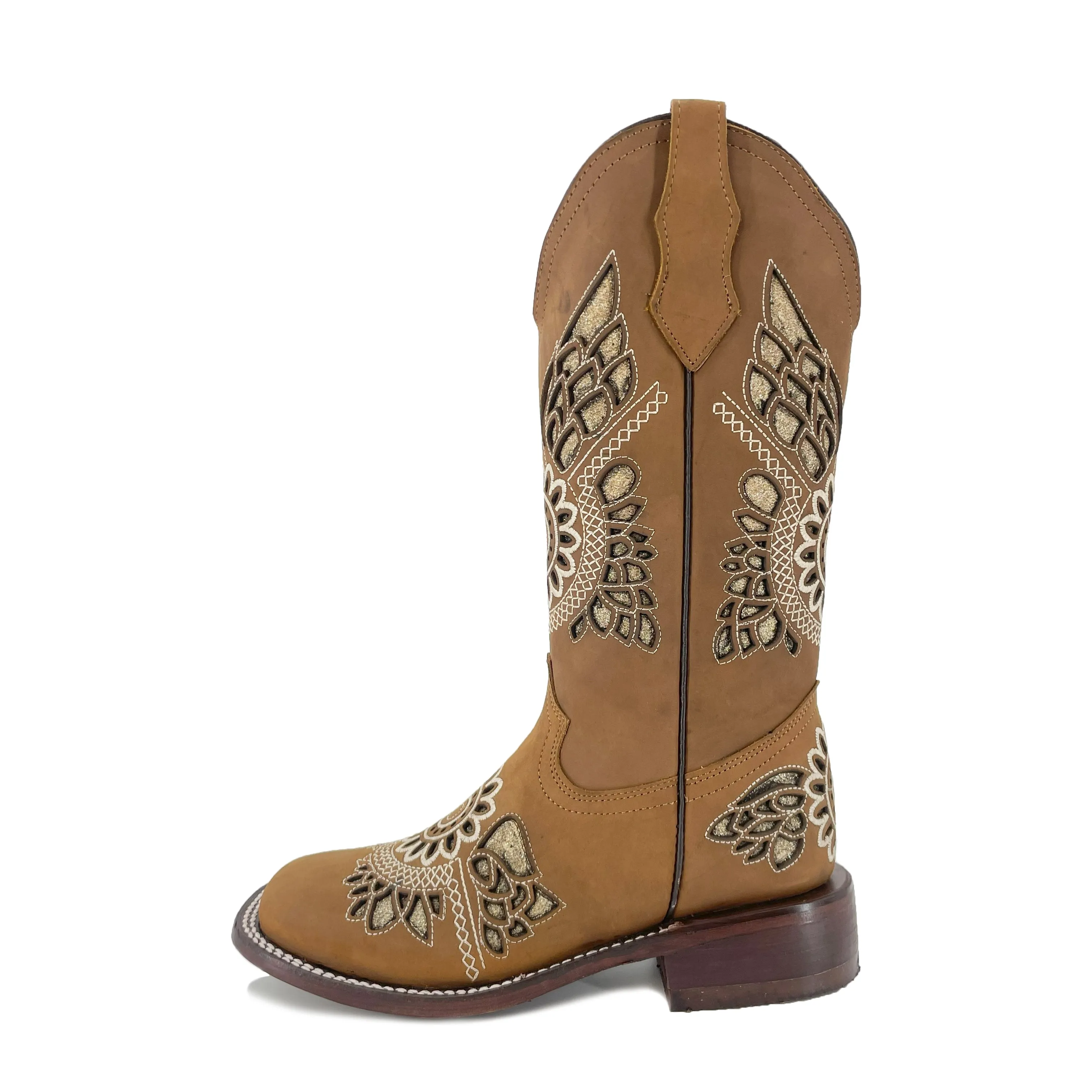 Women's Bulldog Glitter Boots - Sand Tan