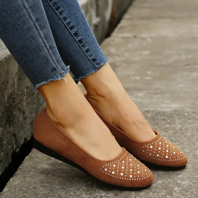 Women's Casual Rhinestone Loafers