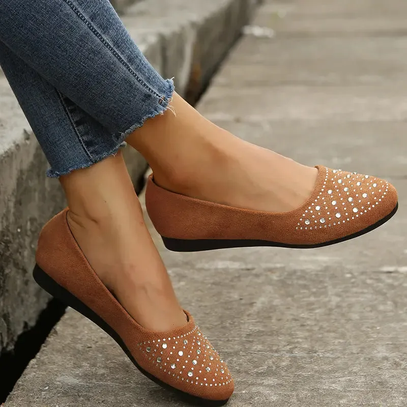 Women's Casual Rhinestone Loafers