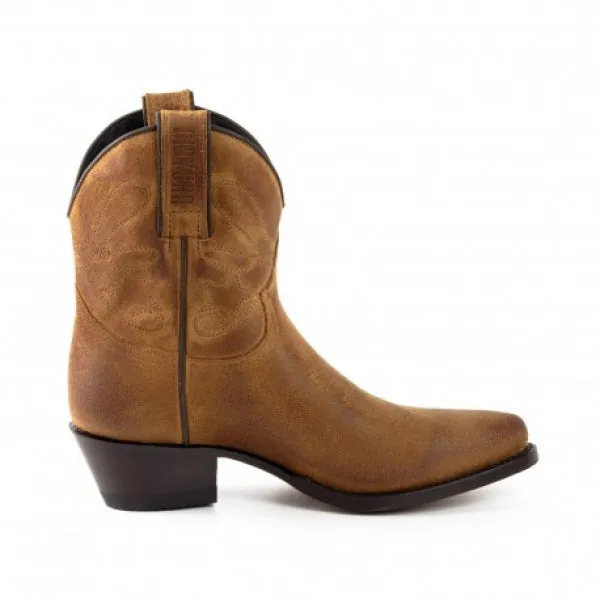 Women's Cowboy Boots or Ankle Boots Handcrafted Brown Leather 2374 Texanas