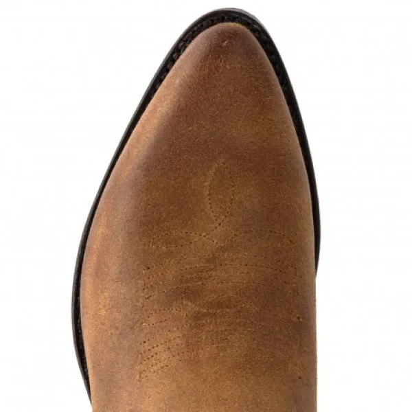Women's Cowboy Boots or Ankle Boots Handcrafted Brown Leather 2374 Texanas