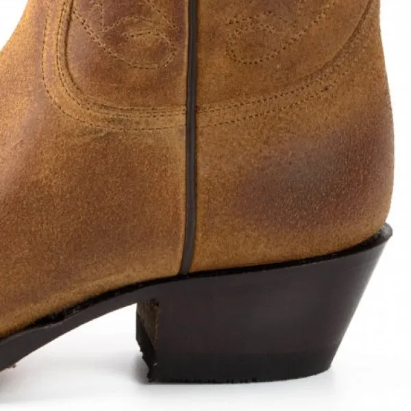 Women's Cowboy Boots or Ankle Boots Handcrafted Brown Leather 2374 Texanas