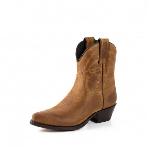 Women's Cowboy Boots or Ankle Boots Handcrafted Brown Leather 2374 Texanas