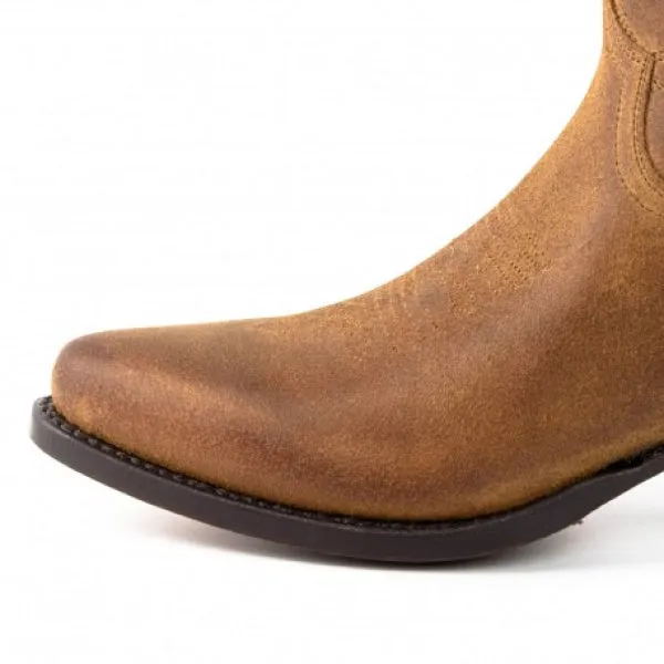 Women's Cowboy Boots or Ankle Boots Handcrafted Brown Leather 2374 Texanas