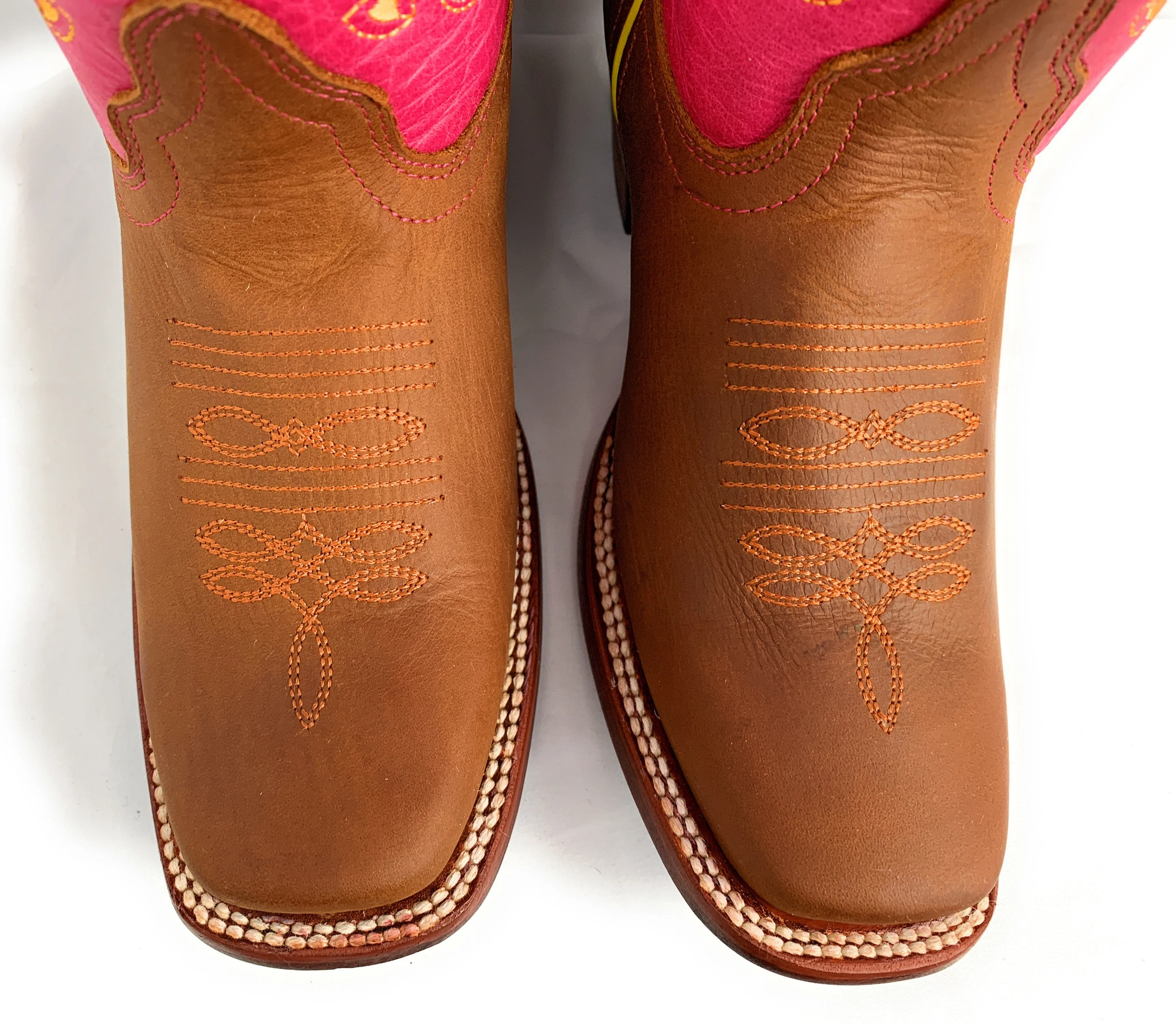 Women's Quincy Pink Square Toe Cowgirl Boots