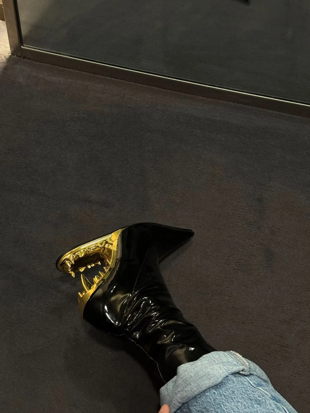 Women's Shark Tooth Mirrored Ankle Boots