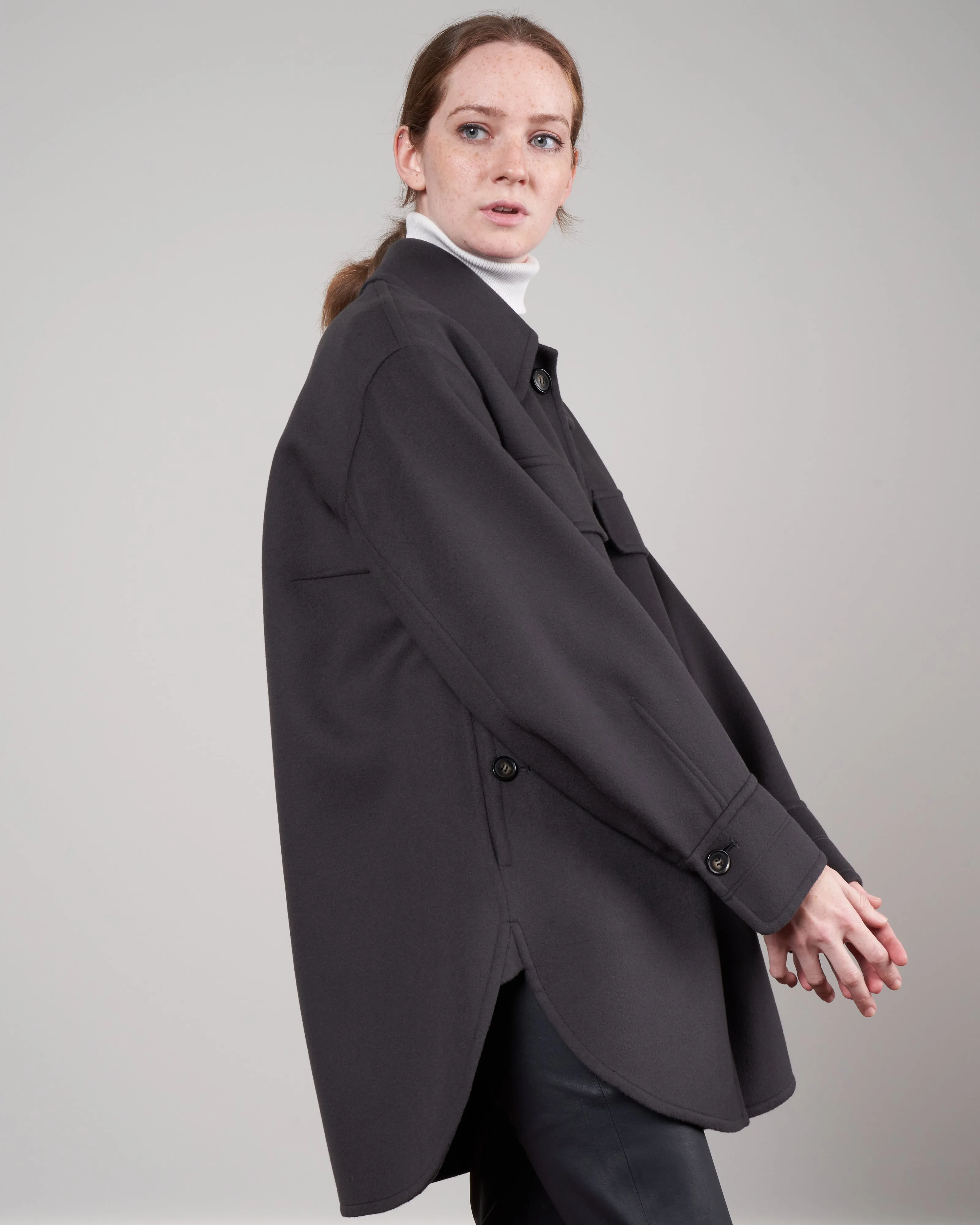 wool jacket - dark grey