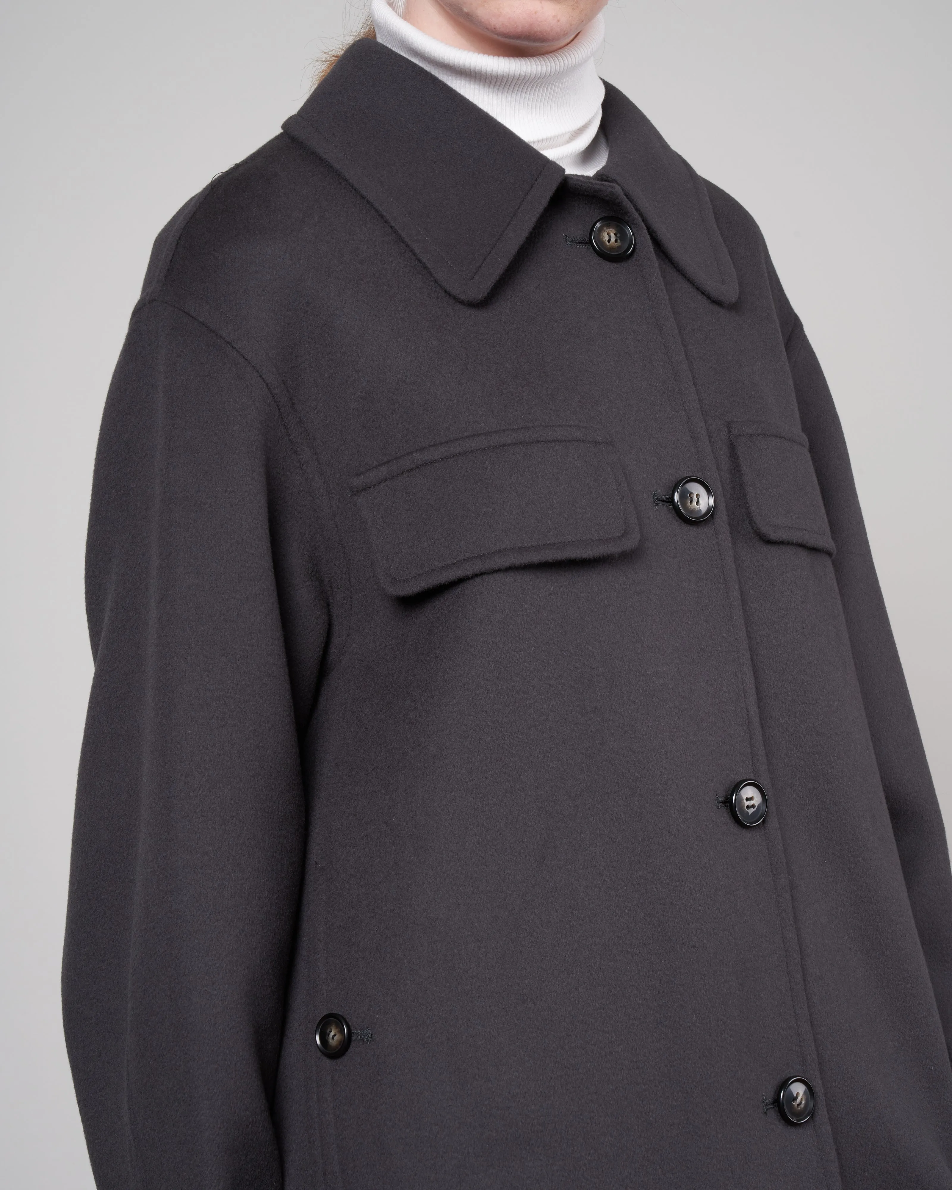 wool jacket - dark grey