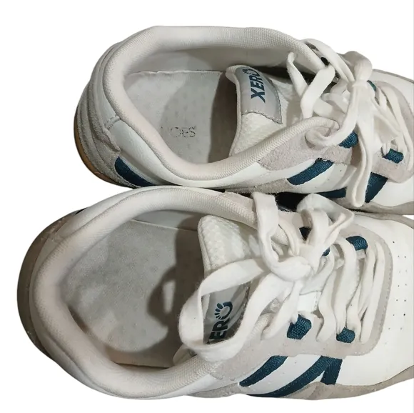 Xero Mens Kelso White Green Barefoot Minimalist Sneakers size 10.5